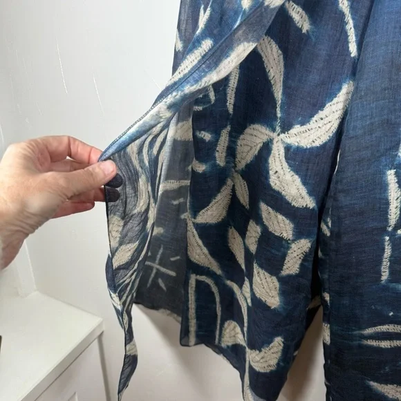 Ralph Lauren Purple Label Yazmin Batik Print Linen Silk Pants Size 8 - Picture 5 of 16